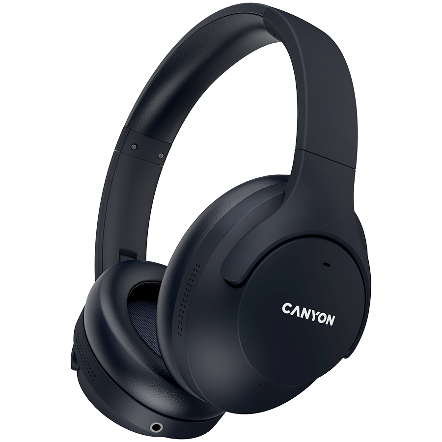 CANYON OnRiff 10, Canyon Bluetooth headset,with microphone,with Active Noise Cancellation function, BT V5.3 AC7006, battery 300mAh, Type-C charging plug, PU material, size:175*200*84mm, charging cable-0