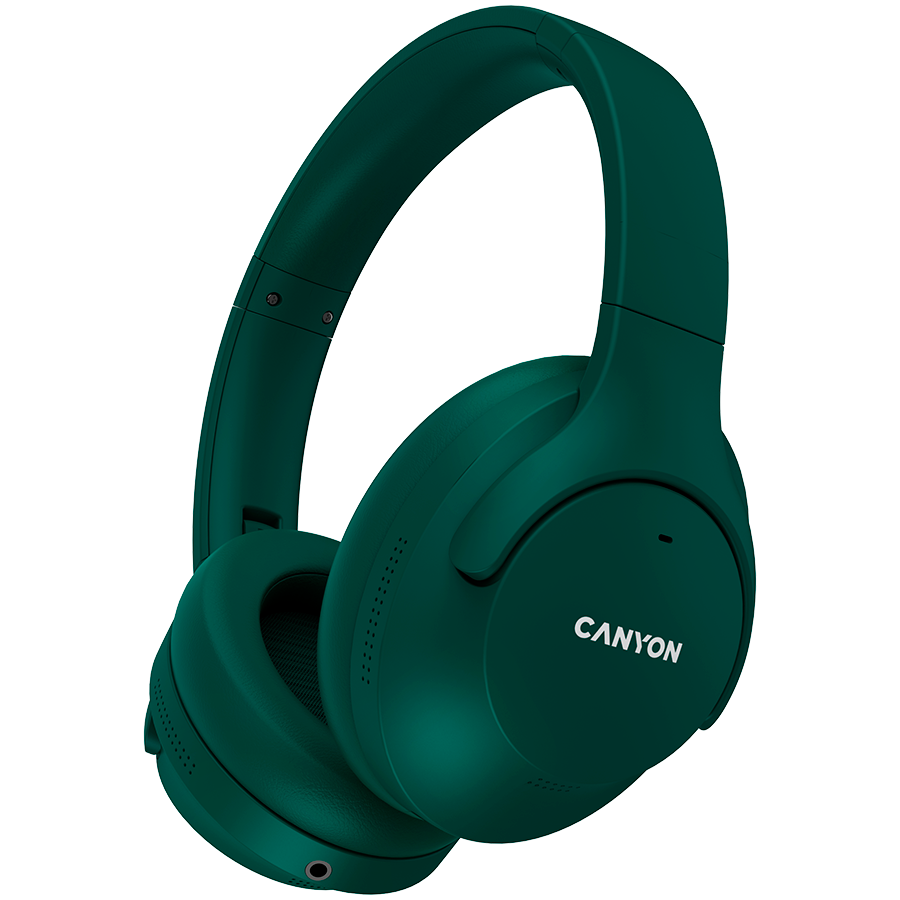 CANYON OnRiff 10, Canyon Bluetooth headset,with microphone,with Active Noise Cancellation function, BT V5.3 AC7006, battery 300mAh, Type-C charging plug, PU material, size:175*200*84mm, charging cable-0