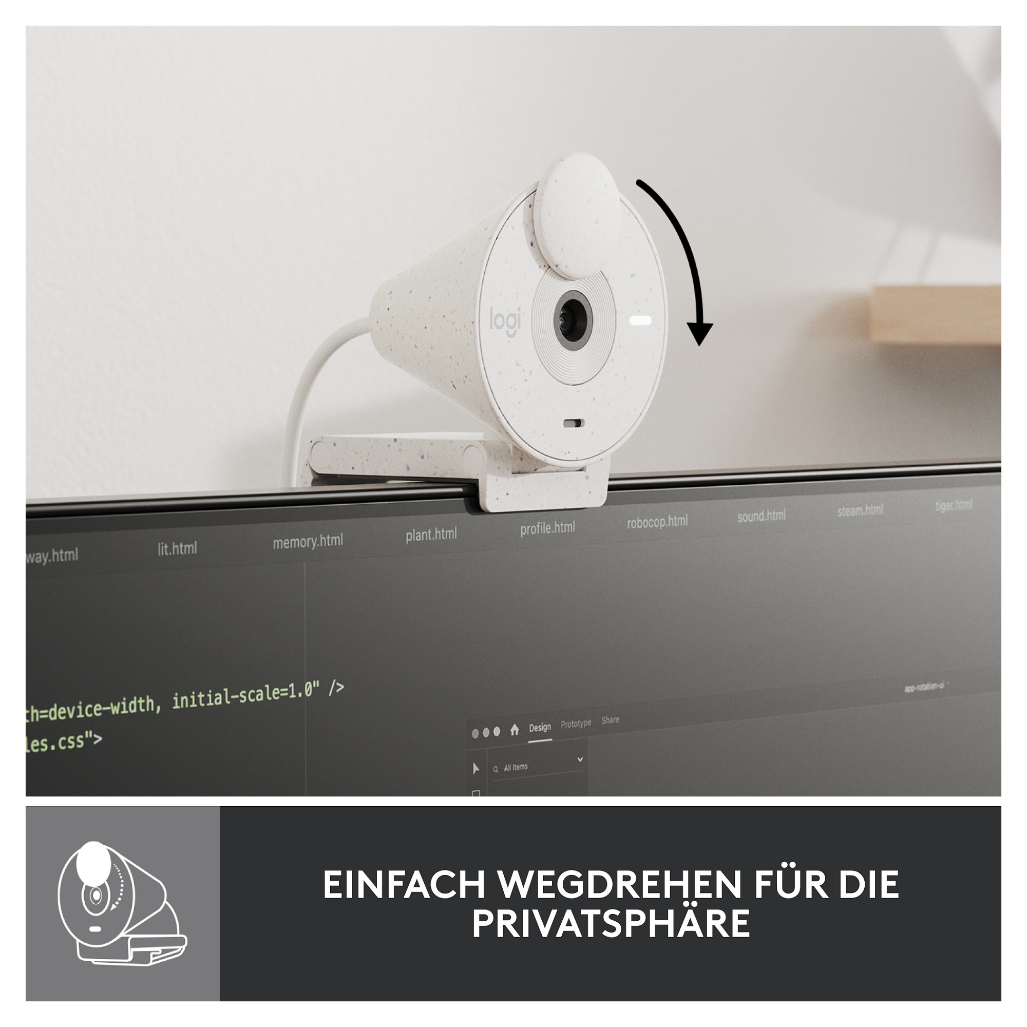 LOGITECH Brio 300 Full HD webcam - OFF-WHITE - USB-7