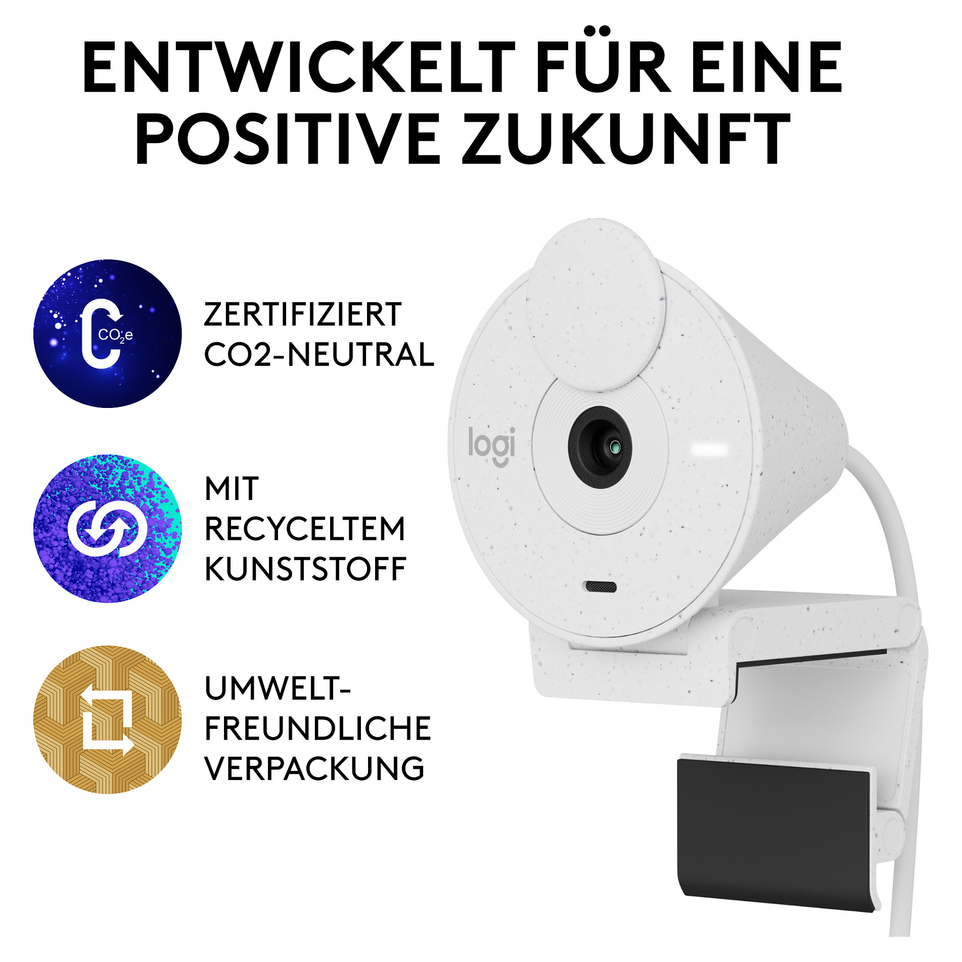LOGITECH Brio 300 Full HD webcam - OFF-WHITE - USB-10