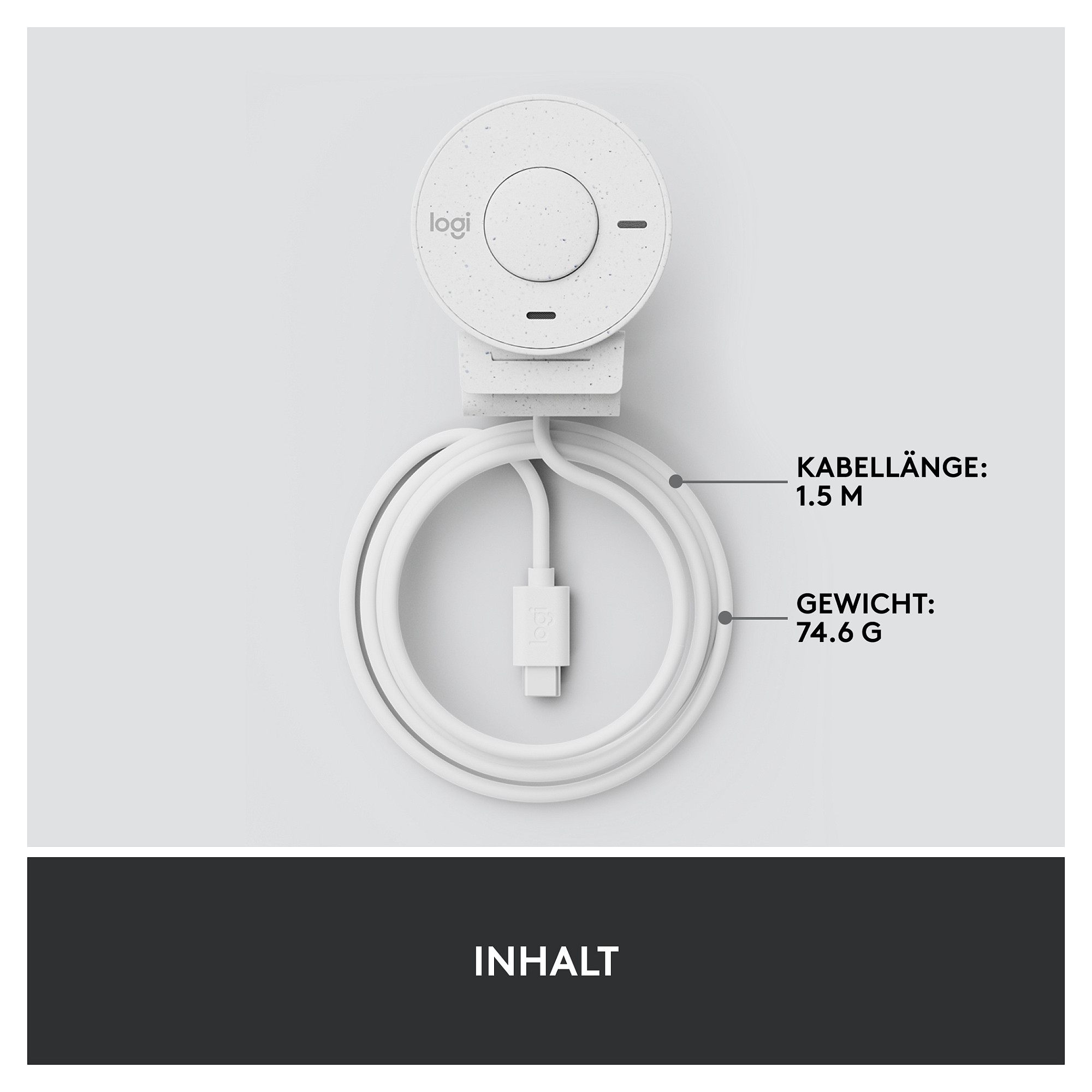 LOGITECH Brio 300 Full HD webcam - OFF-WHITE - USB-11
