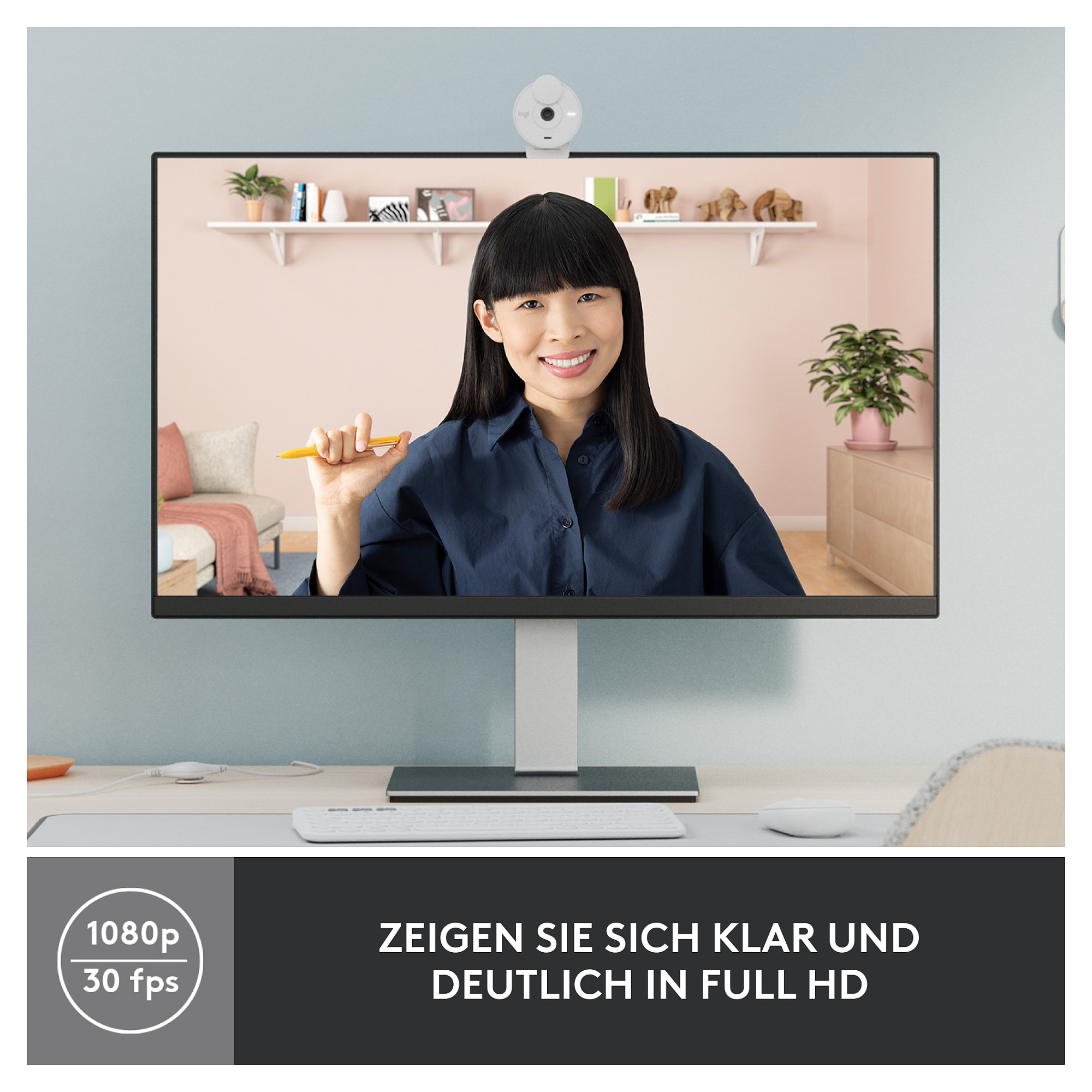 LOGITECH Brio 300 Full HD webcam - OFF-WHITE - USB-17