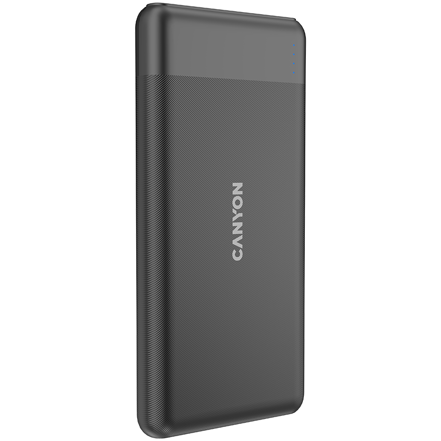 CANYON PB-109 Power bank 10000mAh Li-poly battery, Input Lightning &Type C : 5V/2A, 9V/2A PD 18W(Max), Output Type C 5V/3A,9V/2.2A,12V/1.5A 20W, Output USB A:5V3A,9V2A,12V1.5A,18W quick charging cab-1