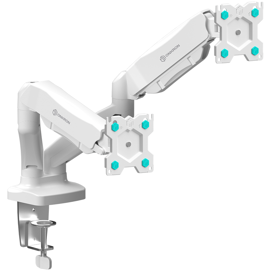 ONKRON Dual Monitor Desk Mount Stand for 13 to 32-Inch LCD LED Monitors up to 8 kg bijela-0