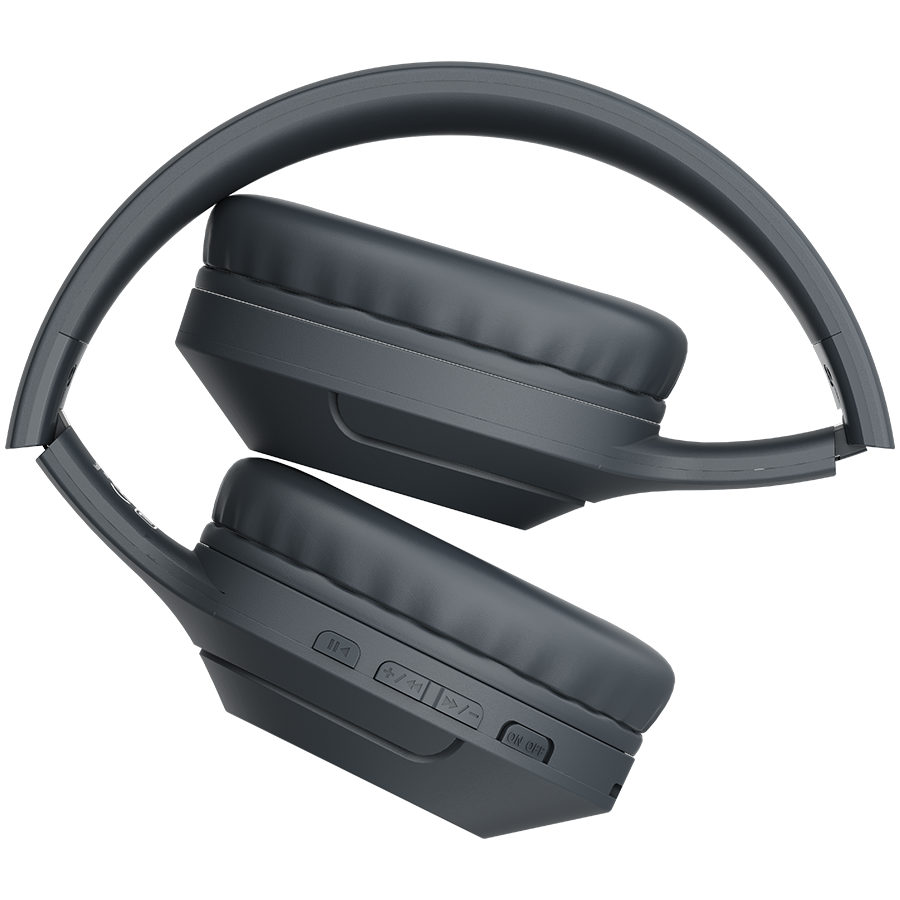 CANYON BTHS-3, Canyon Bluetooth headset,with microphone, BT V5.1 JL6956, battery 300mAh, Type-C charging plug, PU material, size:168*190*78mm, charging cable 30cm and audio cable 100cm, Dark grey-2