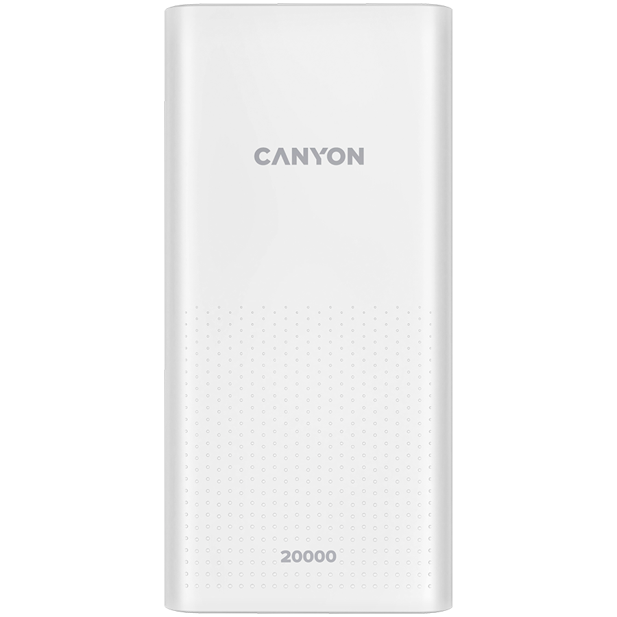 CANYON PB-2001 Power bank 20000mAh Li-poly battery, Input 5V/2A , Output 5V/2.1A(Max) , 144*69*28.5mm, 0.440Kg bijela-0