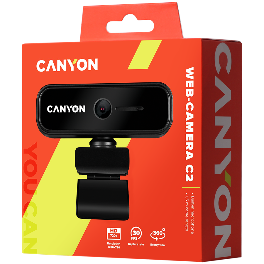 Kamera CANYON C2 (1.0mpixel, 1280x720, USB 2.0, 360° rotacija)-7