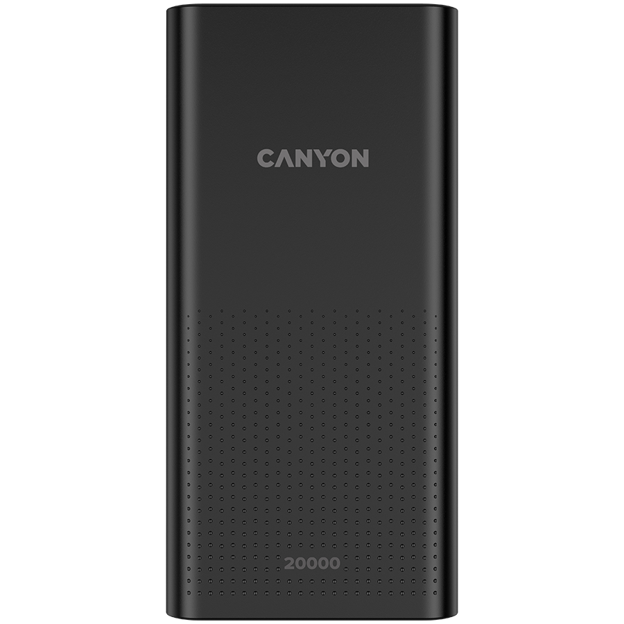 CANYON PB-2001 Power bank 20000mAh Li-poly battery, Input 5V/2A , Output 5V/2.1A(Max), 144*69*28.5mm, 0.440Kg crna-0