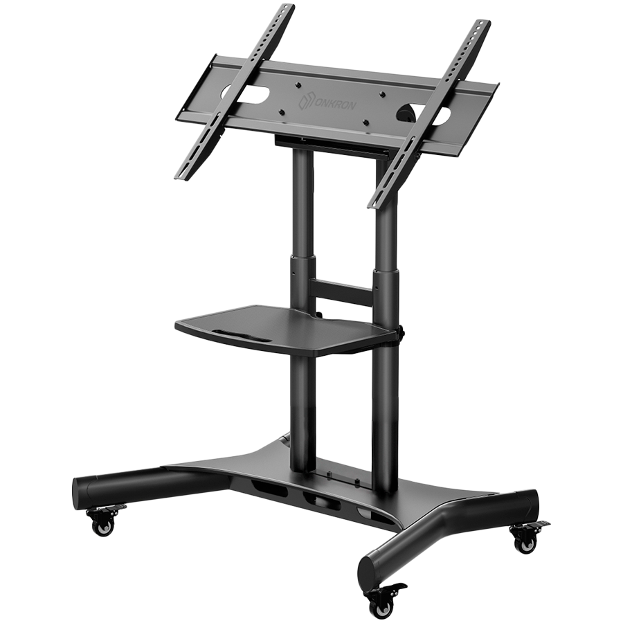 Mobilni stalak za TV ONKRON TS1380-B (za 50"-83", nagibni, s policom, crni)-0