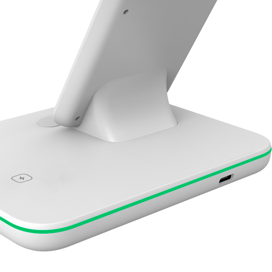 CANYON WS-303 3in1 Wireless charger, with touch button for Running water light, Input 9V/2A, 12V/2A, Output 15W/10W/7.5W/5W, Type c to USB-A cable length 1.2m, 137*103*140mm, 0.22Kg bijela-4