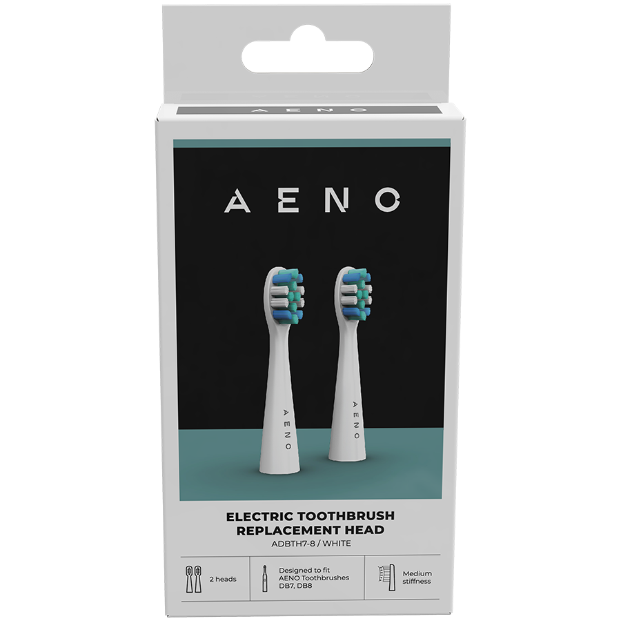 AENO Replacement toothbrush heads bijela, Dupont bristles, 2pcs in set (for ADB0007/ADB0008)-1