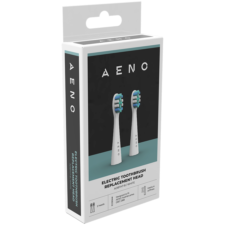 AENO Replacement toothbrush heads bijela, Dupont bristles, 2pcs in set (for ADB0007/ADB0008)-3