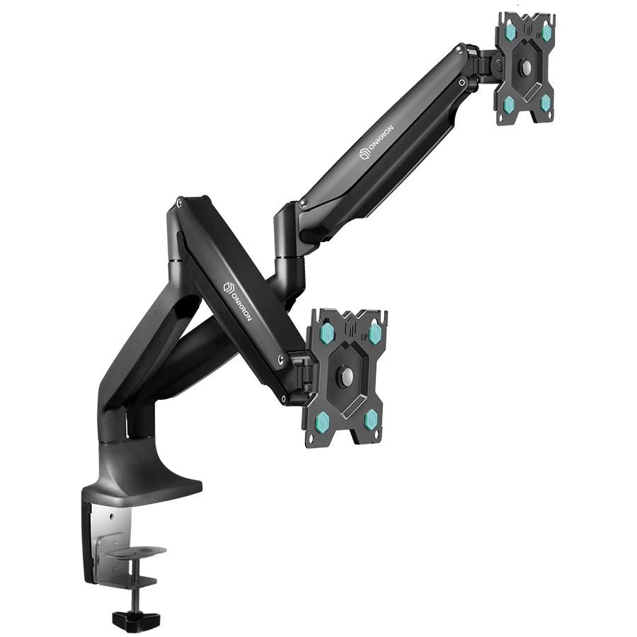 ONKRON Dual Monitor Desk Mount Stand for 13 to 32-Inch LCD LED Monitors up to 9 kg crna-0