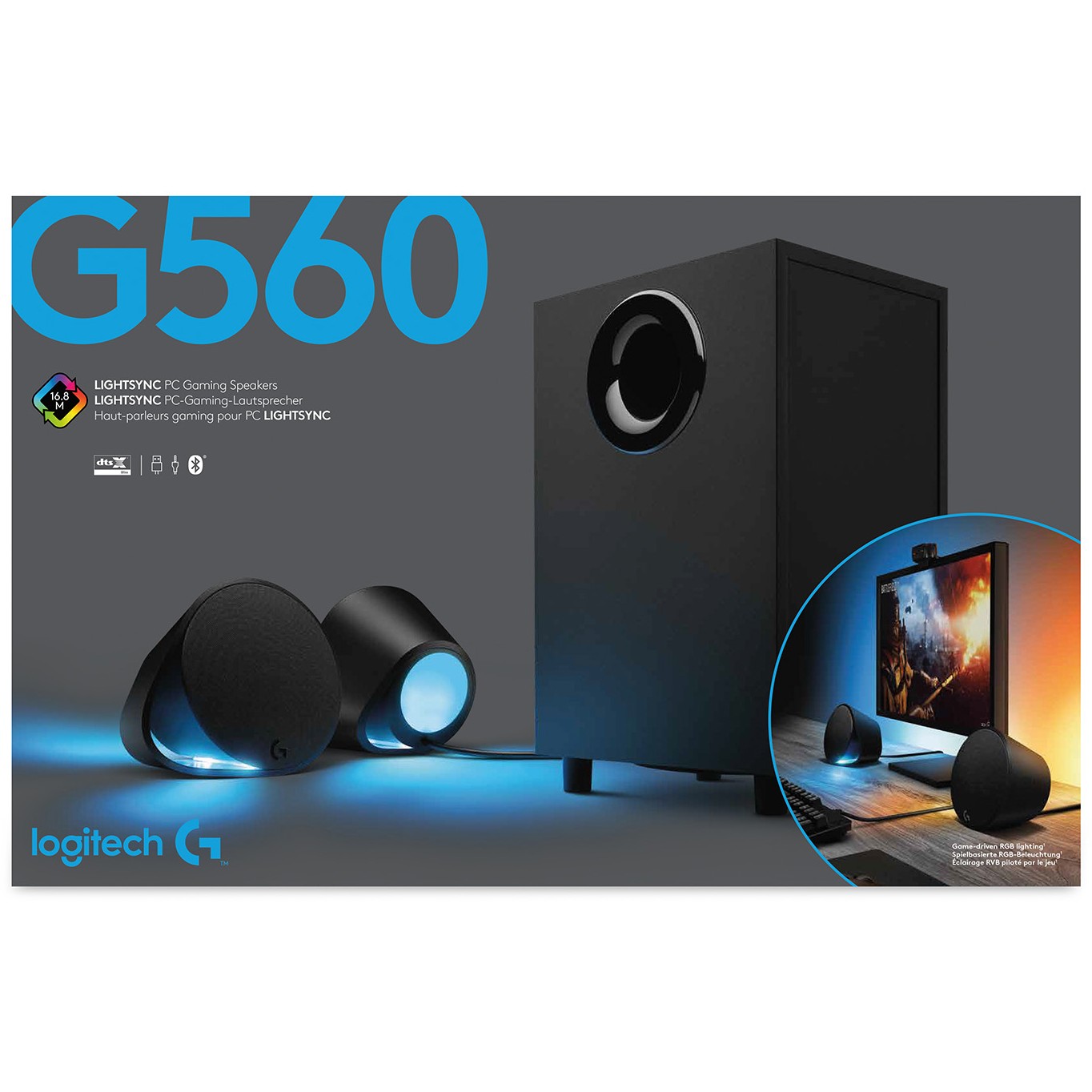 Zvučnici LOGITECH G560 LIGHTSYNC za PC gaming - USB - EMEA-29