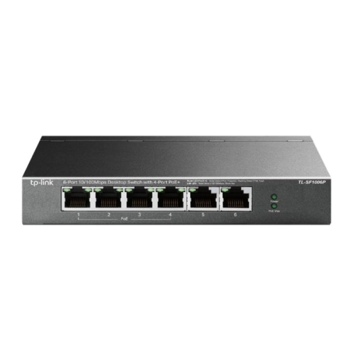 Switch TP-Link TL-SF1006P / Neupravljano Fast Ethernet (10/100) / Podrška za napajanje putem Etherneta (PoE) crni-7
