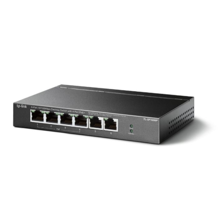 Switch TP-Link TL-SF1006P / Neupravljano Fast Ethernet (10/100) / Podrška za napajanje putem Etherneta (PoE) crni-0