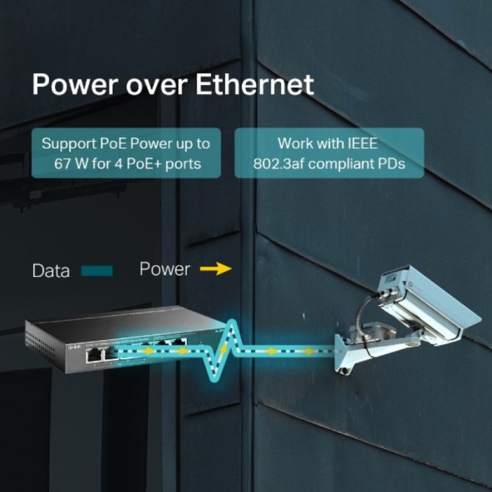 Switch TP-Link TL-SF1006P / Neupravljano Fast Ethernet (10/100) / Podrška za napajanje putem Etherneta (PoE) crni-8