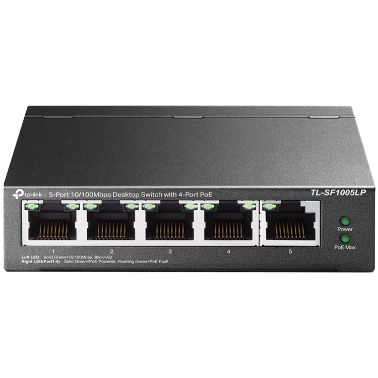 Switch TP-LINK 5-Port 10/100Mbps Unmanaged s 4-Port PoE, meta kućište, stolni nosač, PoE budget 41W-0