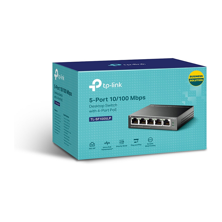 Switch TP-LINK 5-Port 10/100Mbps Unmanaged s 4-Port PoE, meta kućište, stolni nosač, PoE budget 41W-3