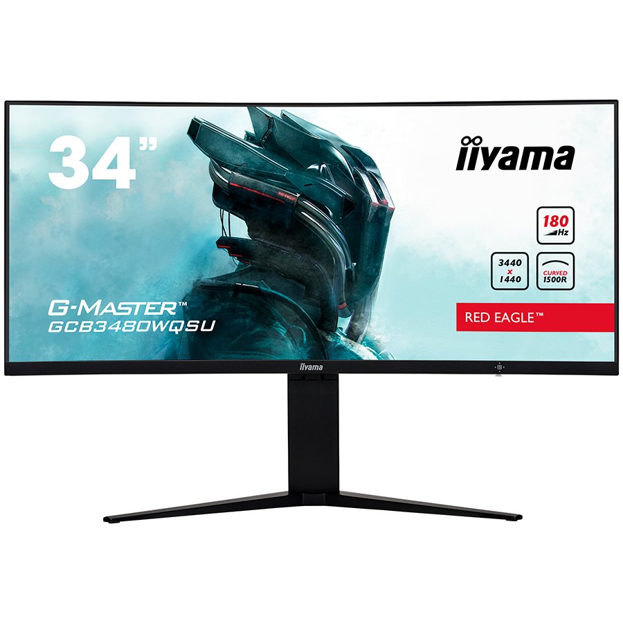 Monitor IIYAMA GCB3480WQSU-B1 (34", 3440x1440, 180Hz, VA, 420 cd/m², 40001, 0.4ms, 2xHDMI, 2xDP, USB Hub, HAS, Tilt)-0
