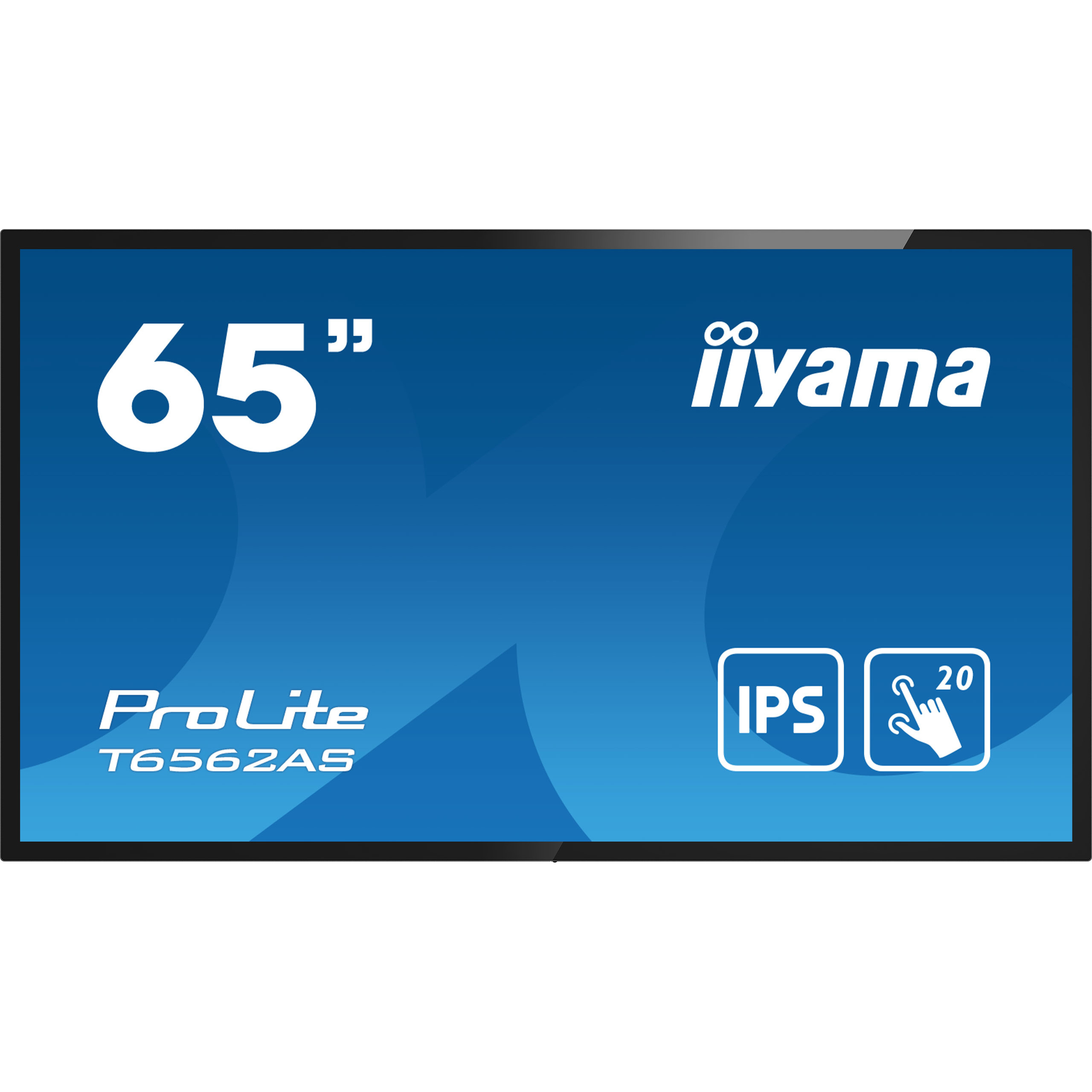 IIYAMA Monitor 65" All-In-One Interactive Display with Android OS, Bonded Projective Capacitive 20-Points Touch Screen, 3840x2160, 4K UHD IPS panel, AntiGlare Coated Glass, Speakers, HDMI(3x), 400cd/m-1