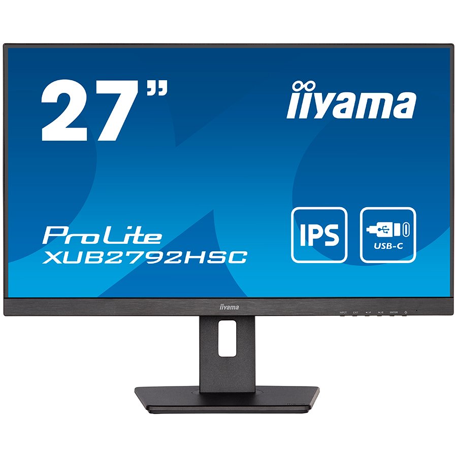 Monitor IIYAMA LED XUB2792HSC-B5 27" IPS matte 1920 x 1080 @75Hz 1000:1 4ms HDMI DP USB-C 65W USB-Hub 3.0, height, swivel, tilt, pivot (rotation both sides), 3y-0