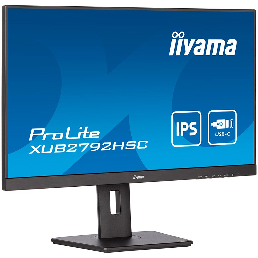 Monitor IIYAMA LED XUB2792HSC-B5 27" IPS matte 1920 x 1080 @75Hz 1000:1 4ms HDMI DP USB-C 65W USB-Hub 3.0, height, swivel, tilt, pivot (rotation both sides), 3y-1