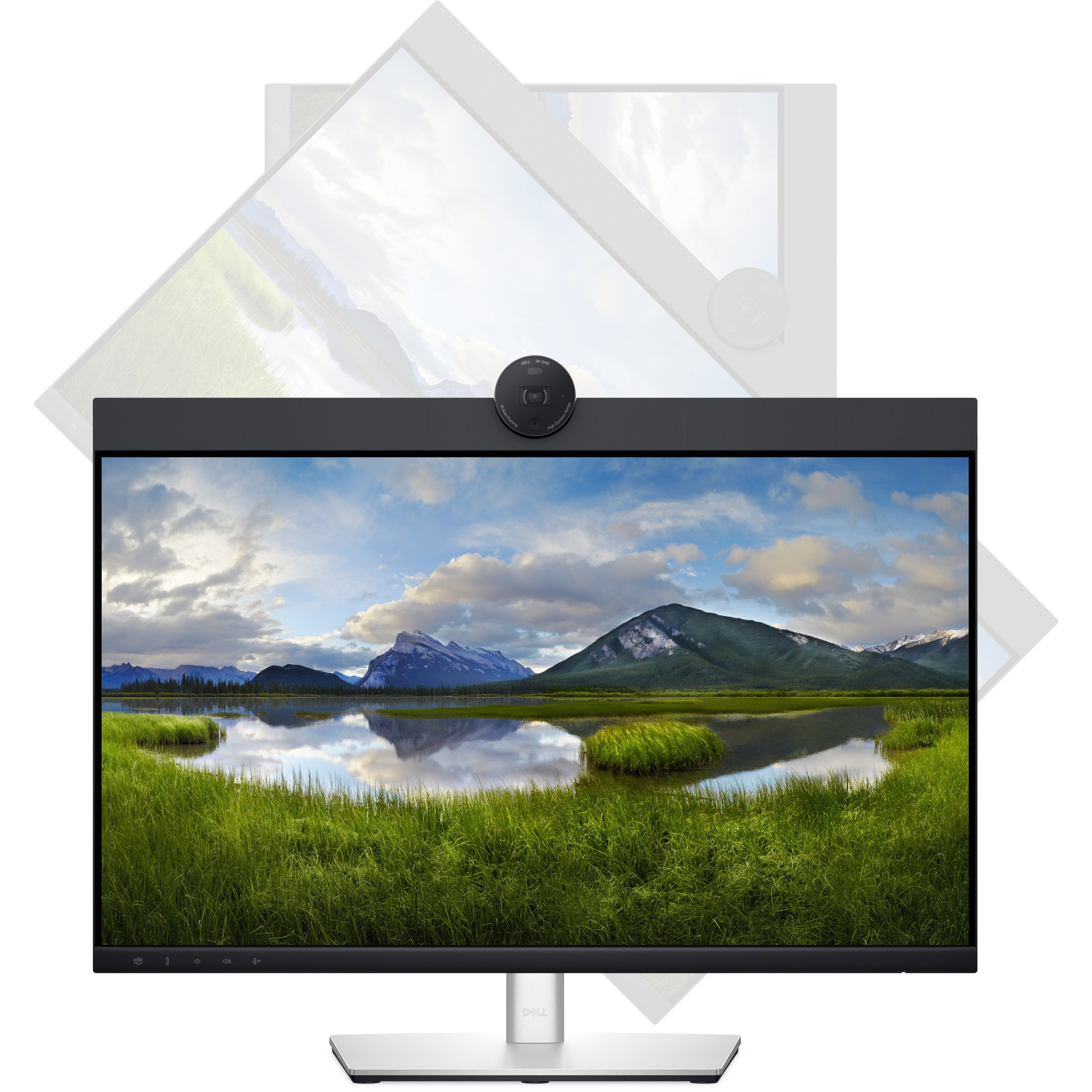 Monitor DELL P2424HEB Video Conferencing 24", 1920x1080 FHD, IPS Antiglare, 169, 10001, 250 cd/m2, 8ms/5ms, 178/178, 2xDP, HDMI, 2xUSB-C (DP/PD), USB-B, 3xUSB-A, RJ-45, Audio line out, 2x5W Speaker,-11