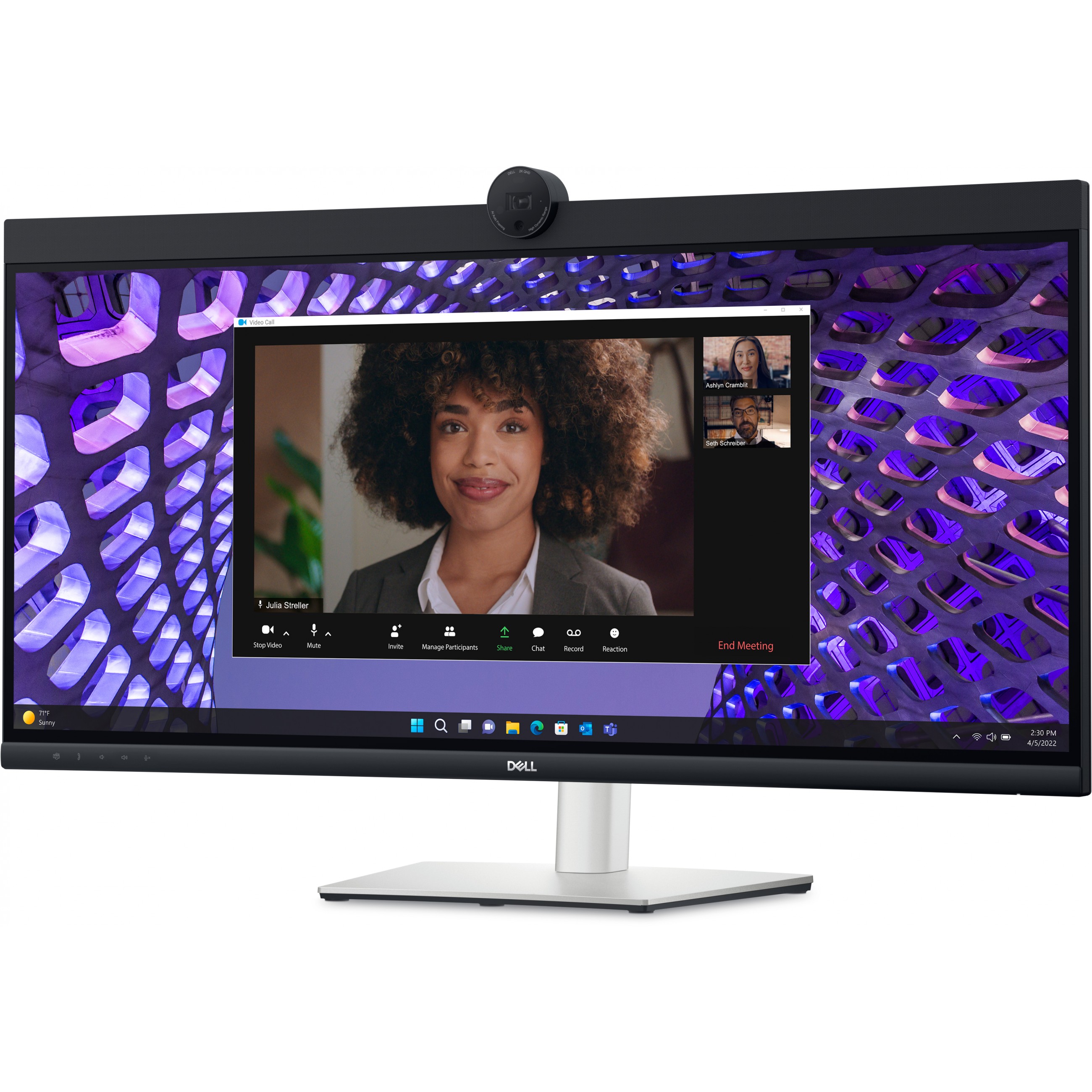 Monitor DELL P3424WEB Curved Video Conferencing 34" 3440x1440 WQHD, IPS, 219, 10001, 300 cd/m2, 5ms-5