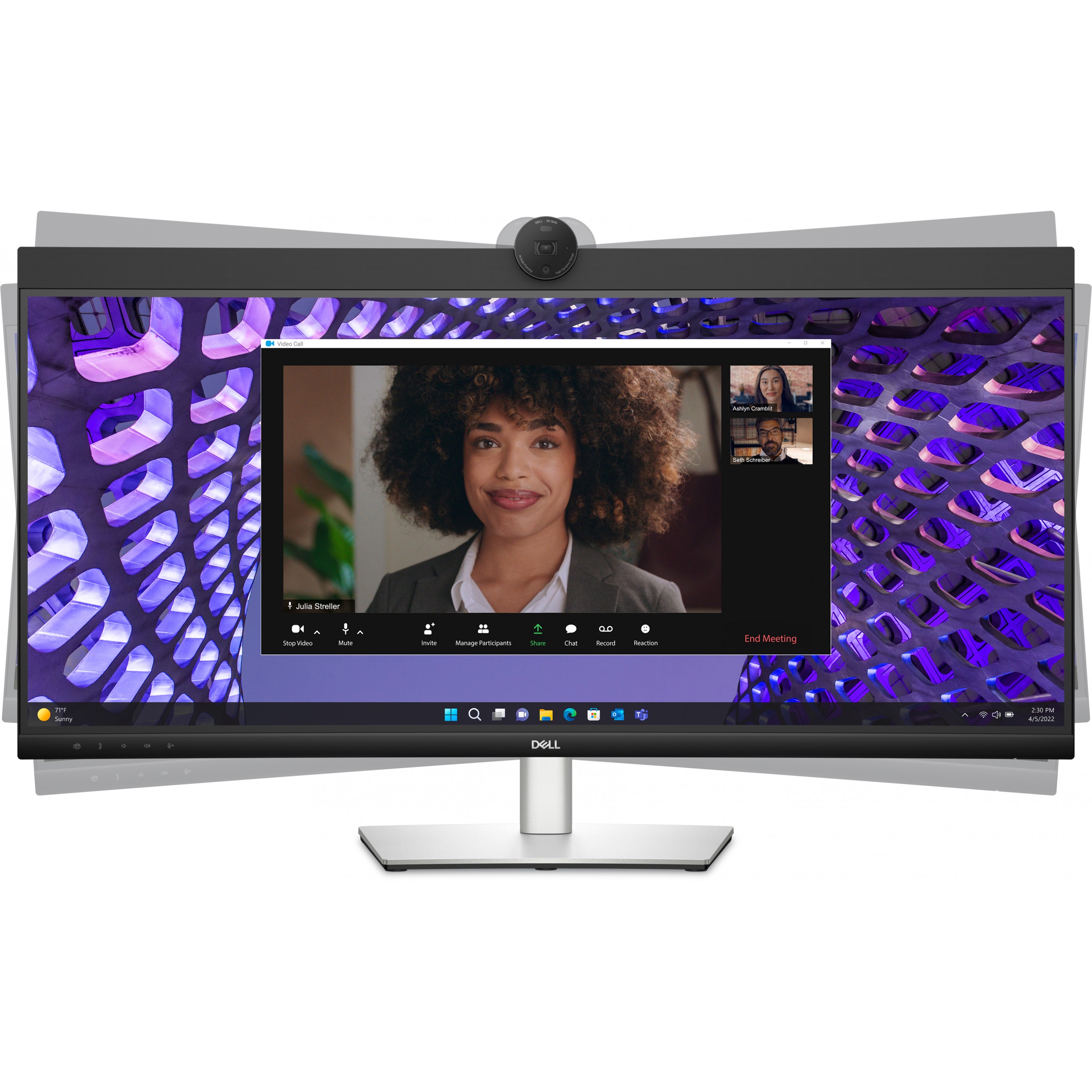Monitor DELL P3424WEB Curved Video Conferencing 34" 3440x1440 WQHD, IPS, 219, 10001, 300 cd/m2, 5ms-14
