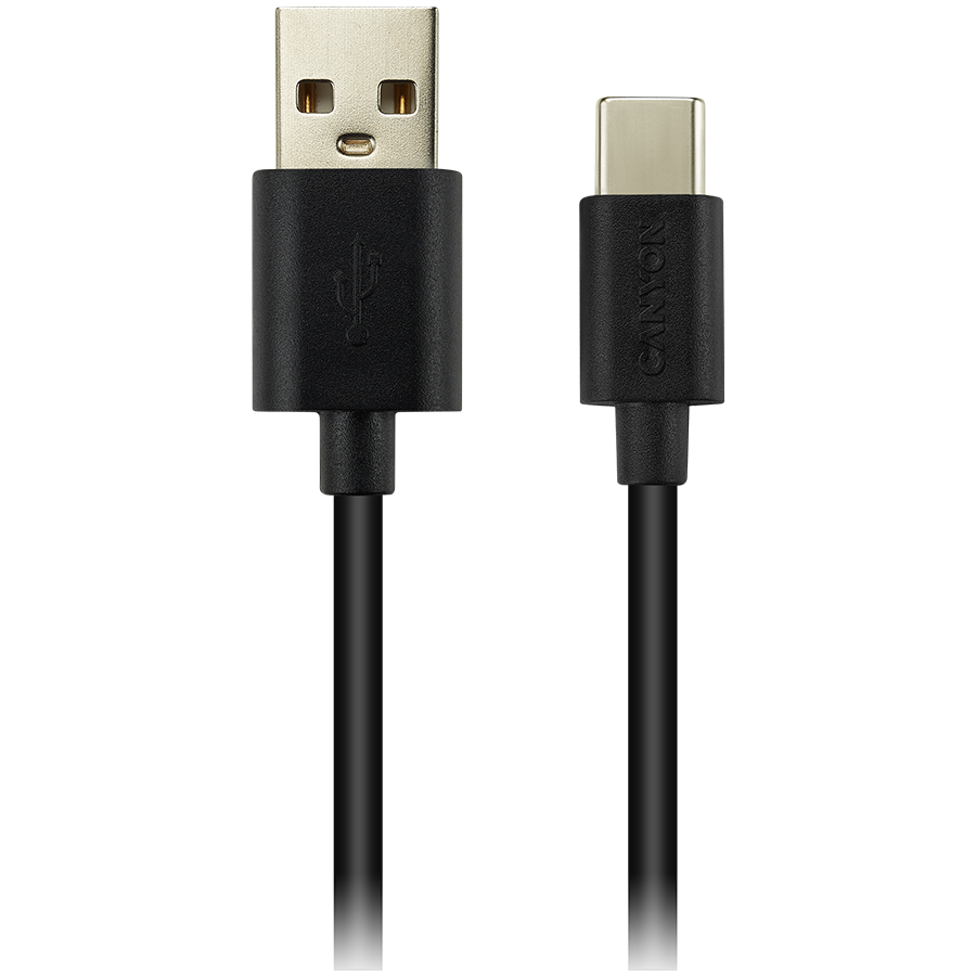 USB Type C kabel CANYON (USB 2.0, 5V 1A, OD 3.2mm, PVC Jacket, 1.8m) crni-0