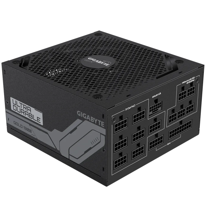 GIGABYTE UD1300GM Power Supply 1300W, PCIe Gen5 16Pin x 1 600W, Modular, 80 PLUS Gold, Japanese capacitors, 140mm fan, EU plug-2