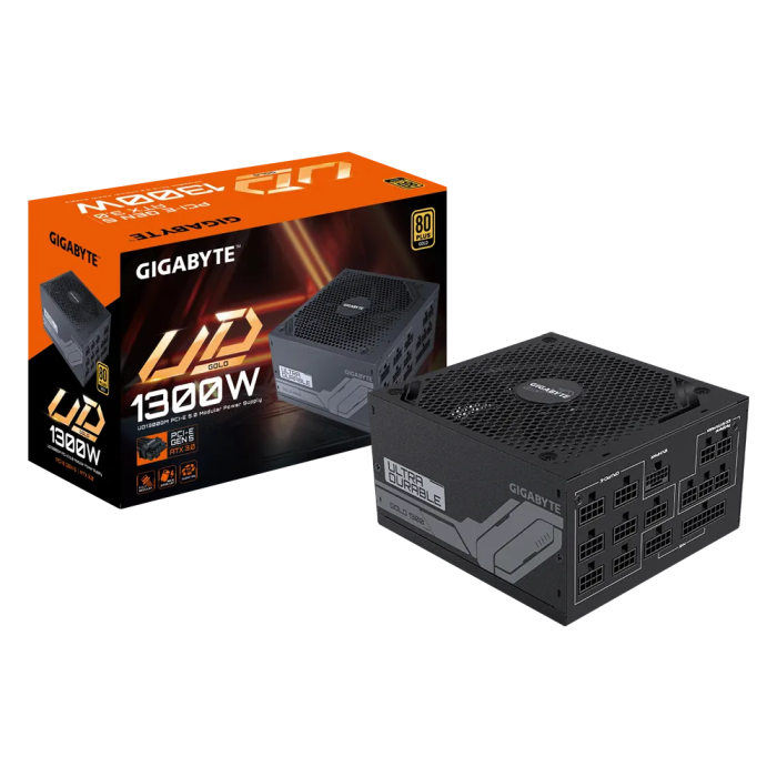 GIGABYTE UD1300GM Power Supply 1300W, PCIe Gen5 16Pin x 1 600W, Modular, 80 PLUS Gold, Japanese capacitors, 140mm fan, EU plug-6