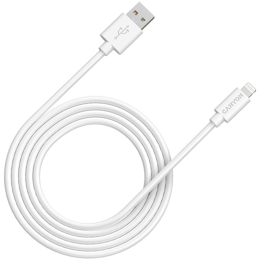 CANYON MFI C48 Lightning USB kabel za Apple, bijeli, 2m-0