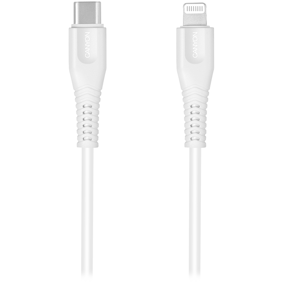 Kabel CANYON Type C za MFI Lightning za Apple, bijeli-0