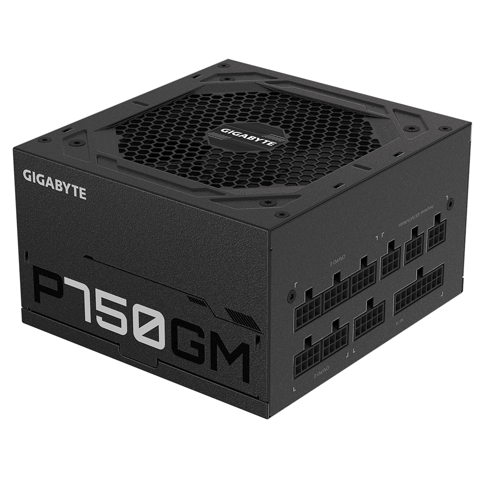 GIGABYTE P750GM Power Supply 750W, Modular, 80 PLUS Gold, Japanese capacitors, 120mm smart control fan, EU plug-4