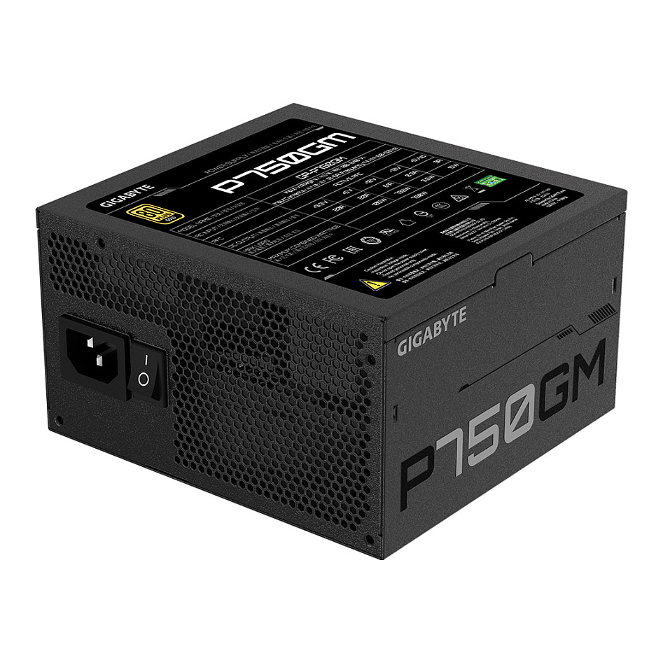 GIGABYTE P750GM Power Supply 750W, Modular, 80 PLUS Gold, Japanese capacitors, 120mm smart control fan, EU plug-14