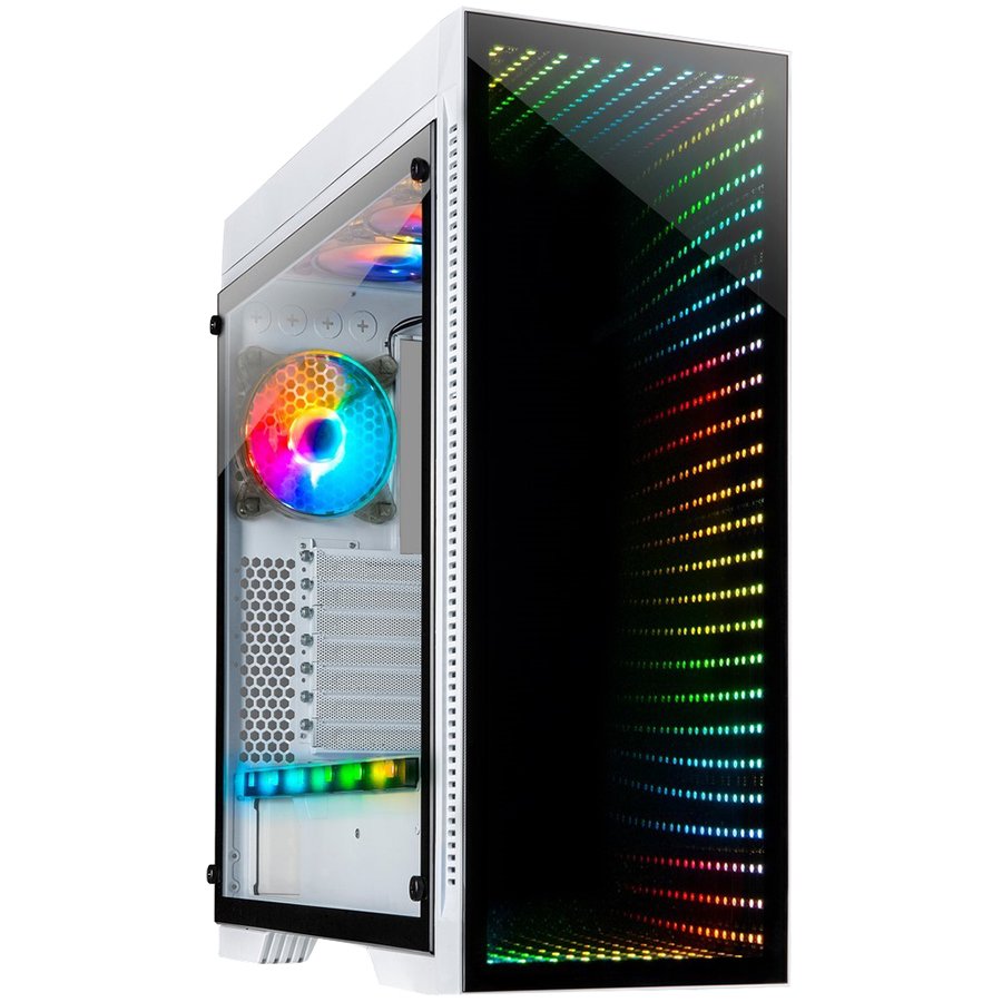 Kućište INTER-TECH X-908 INFINI2 Gaming Tower eATX, 2xUSB3.0, 2xUSB3.0 Type-C, Tempered Glass, 3x120mm RGB ventilatori
