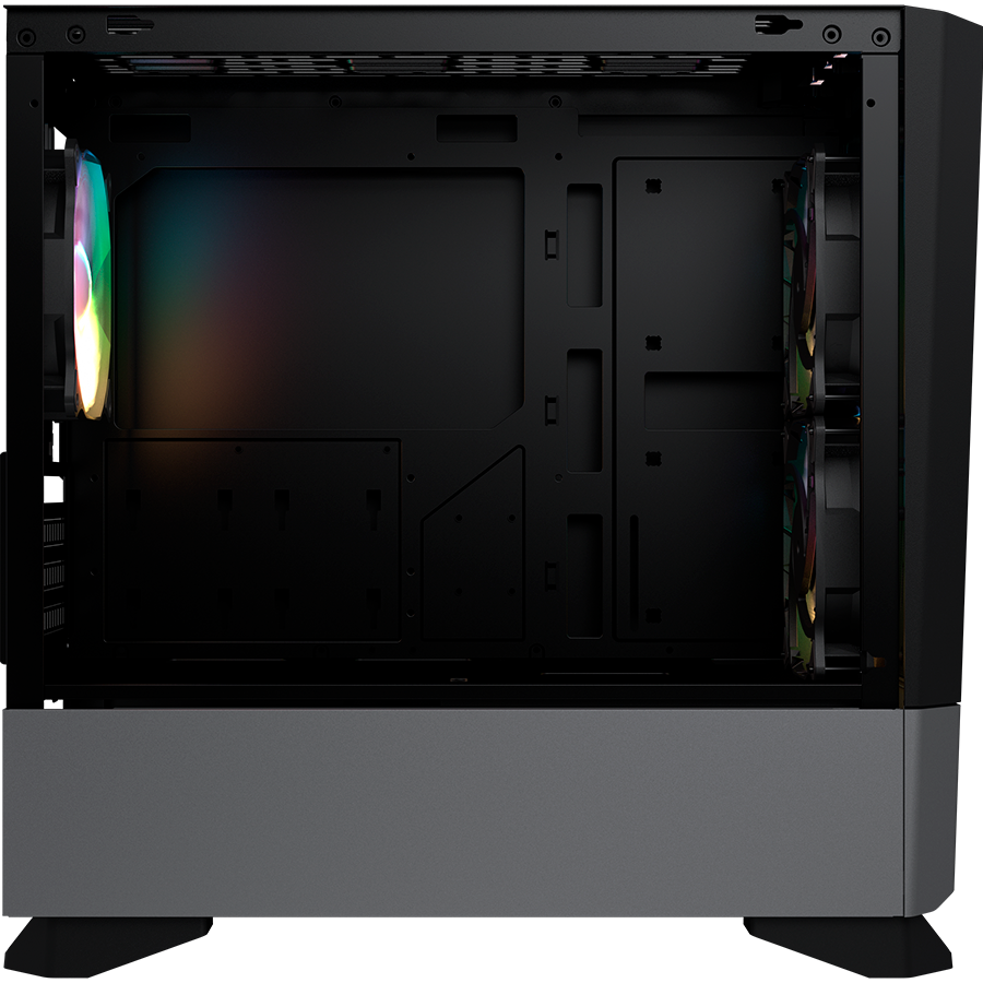 COUGAR | MG140 Air RGB Black | PC Case | Mini Tower / Air Vents Front Panel / 3 x ARGB Fans / 4mm TG Left Panel-4