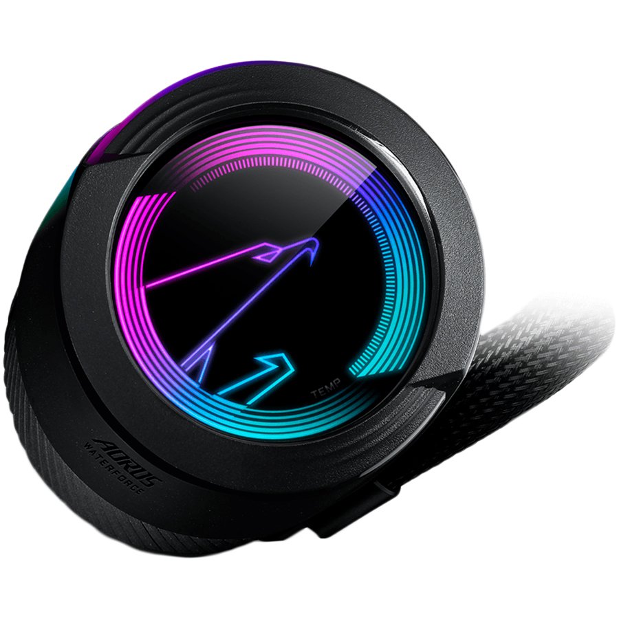 GIGABYTE AORUS WATERFORCE COOLER 240, Intel 2066, 2011, 1366, 115x, 1200, 1700, AMD TR4, AM4, sTRX4, RGB FUSION 2.0, 2x120mm ARGB-2