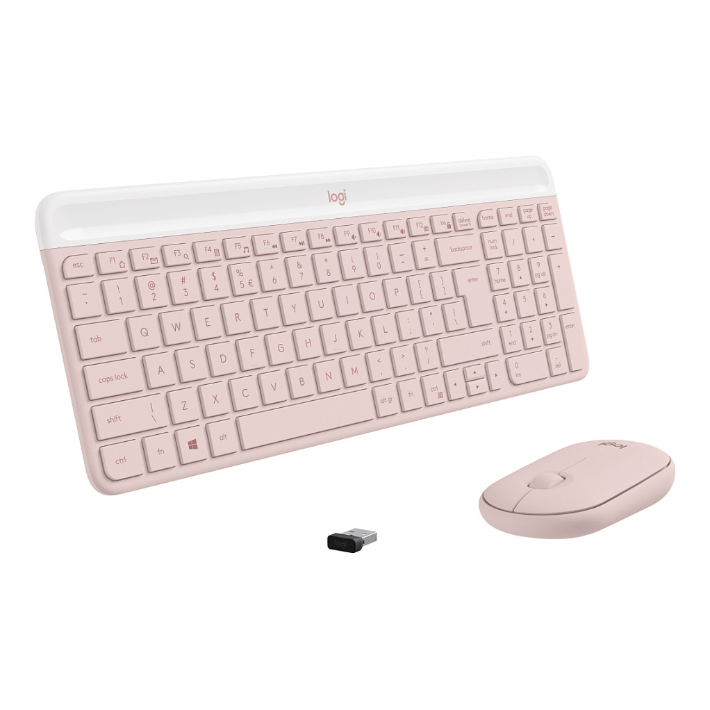 LOGITECH MK470 Slim Combo - ROSE - US INTL - 2.4GHZ - INTNL-973-8