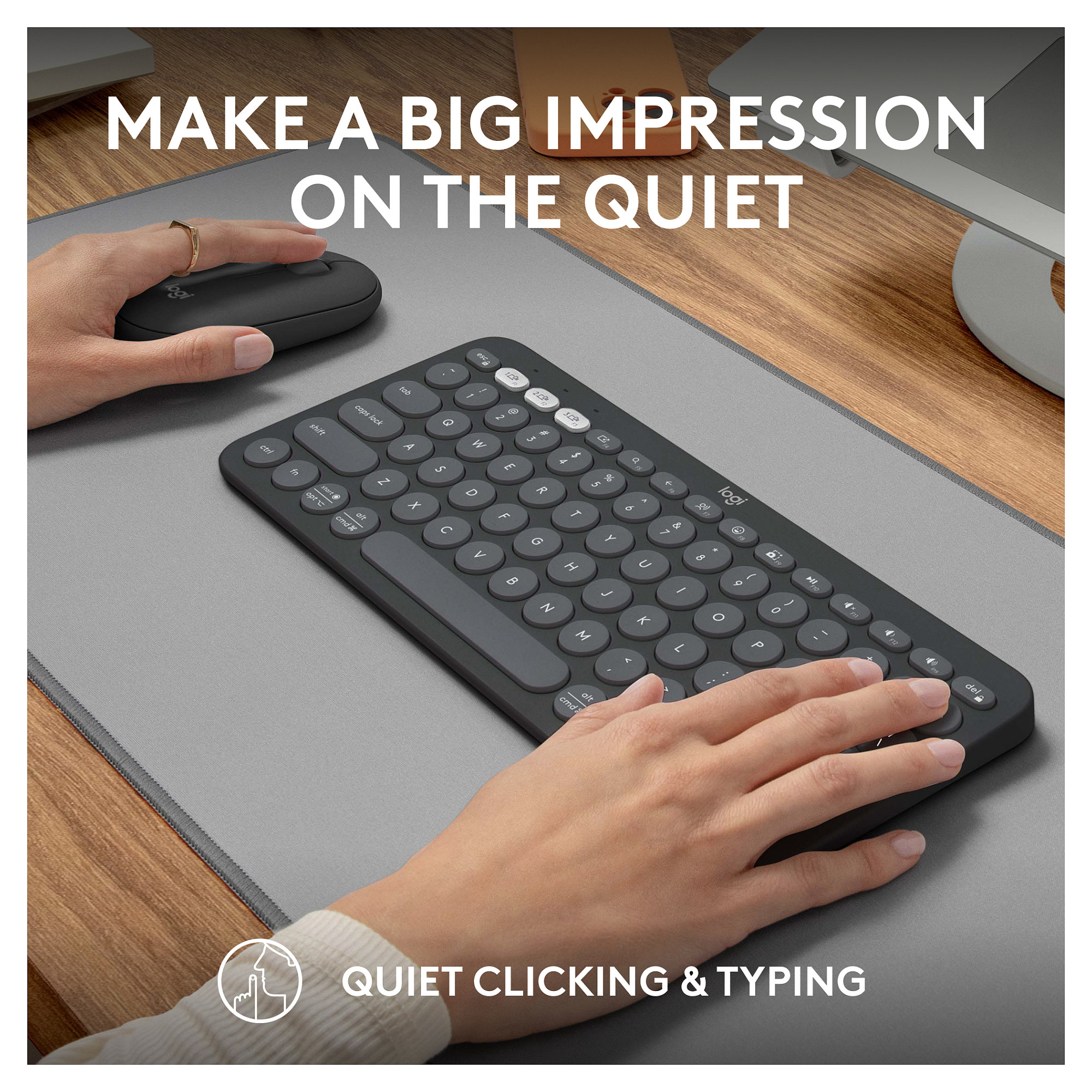 Bežični set LOGITECH Pebble 2 (Bluetooth, Tonal Graphite, US INTL)-15