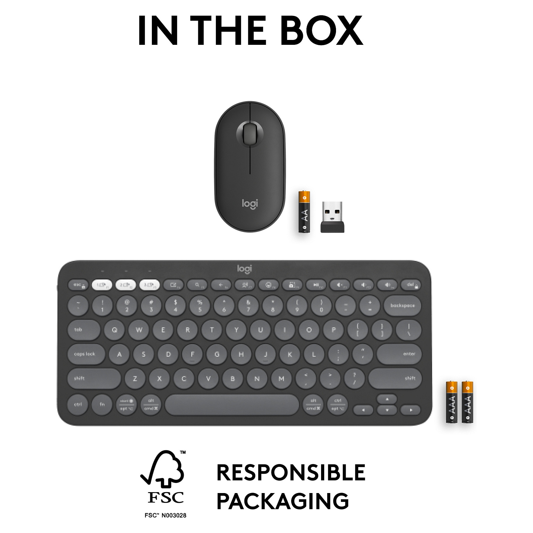 Bežični set LOGITECH Pebble 2 (Bluetooth, Tonal Graphite, US INTL)-17