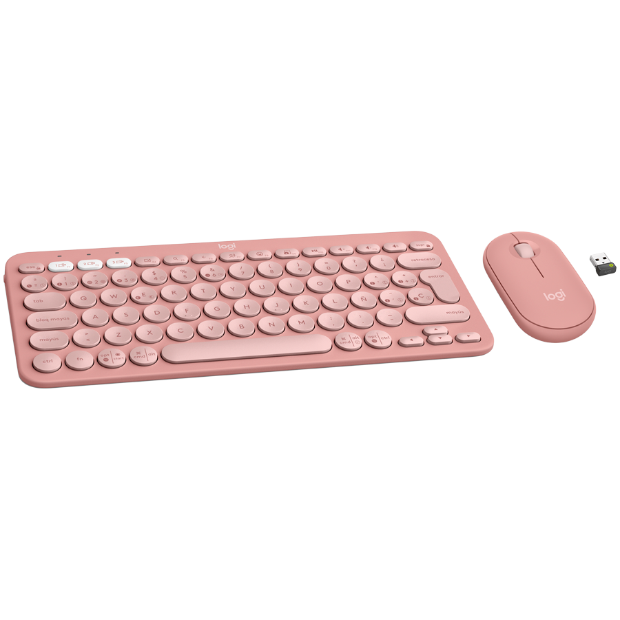 Bežični set LOGITECH Pebble 2 - TONAL ROSE - US INTL