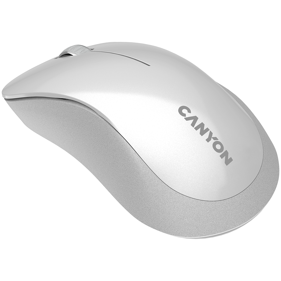Miš CANYON MW-11 (bežični, 2.4 GHz, 1200 dpi, 3 gumba, boja pearl white/grey)-2