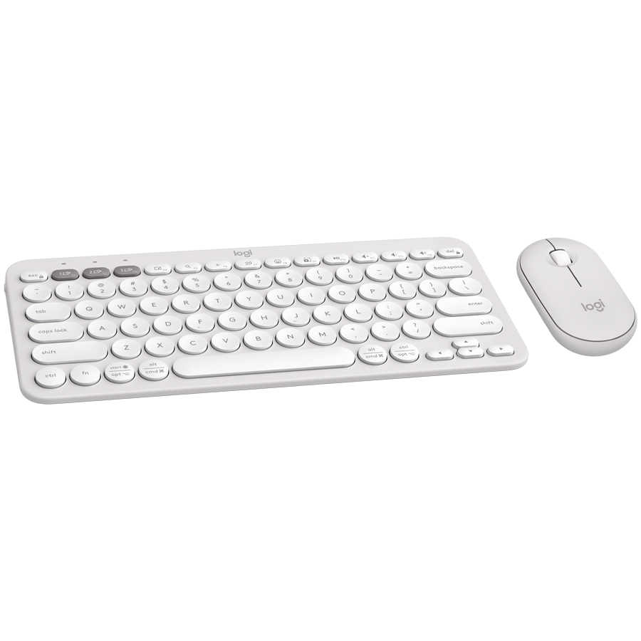 Tipkovnica LOGITECH Pebble 2 Bluetooth Keyboard Combo - TONAL WHITE - US INTL