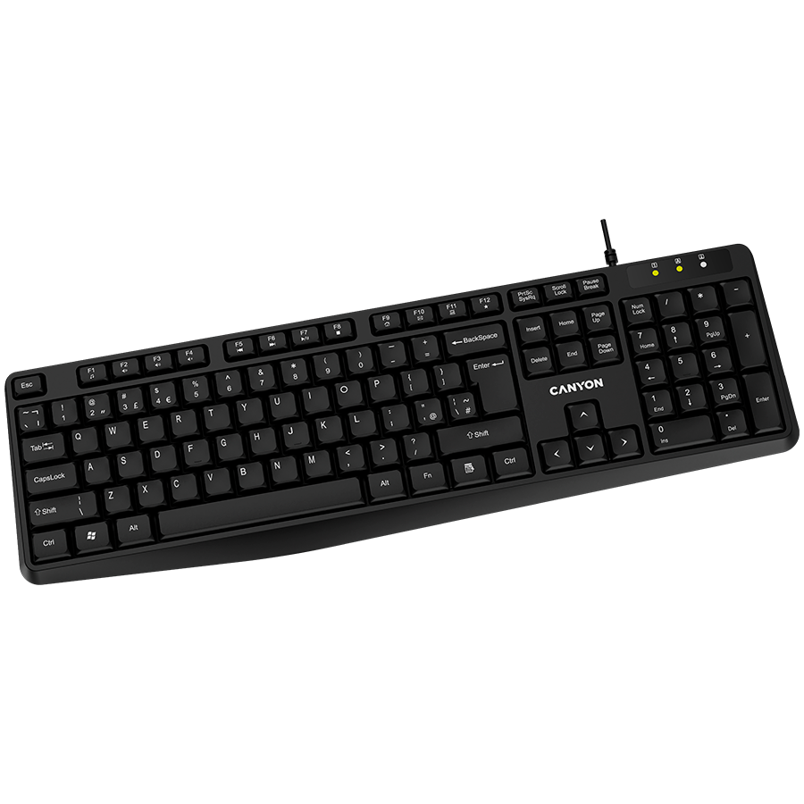 Tipkovnica CANYON USB (membranska crna)-1