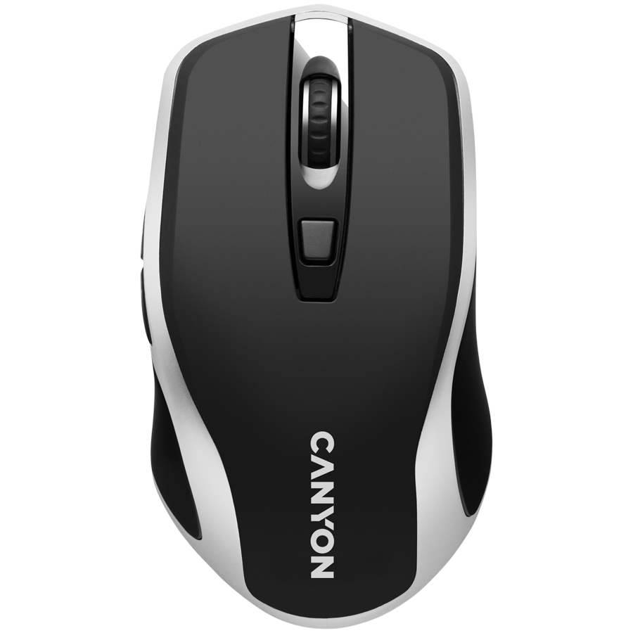 Miš CANYON MW-19 (bežični, 2.4 GHz, 6 tipki, 1600 dpi, crna/srebrna)-0