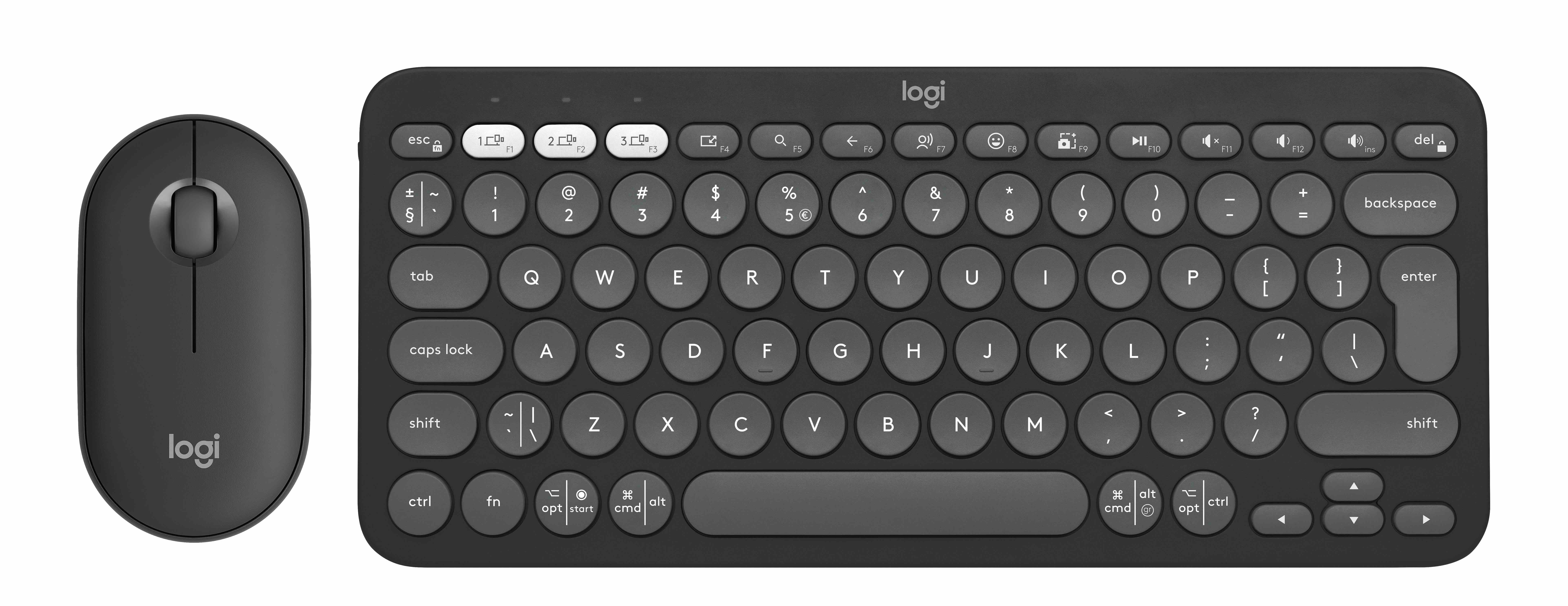 Bluetooth tipkovnica i miš LOGITECH Pebble 2 za MAC - TONAL GRAPHITE - US INTL-4