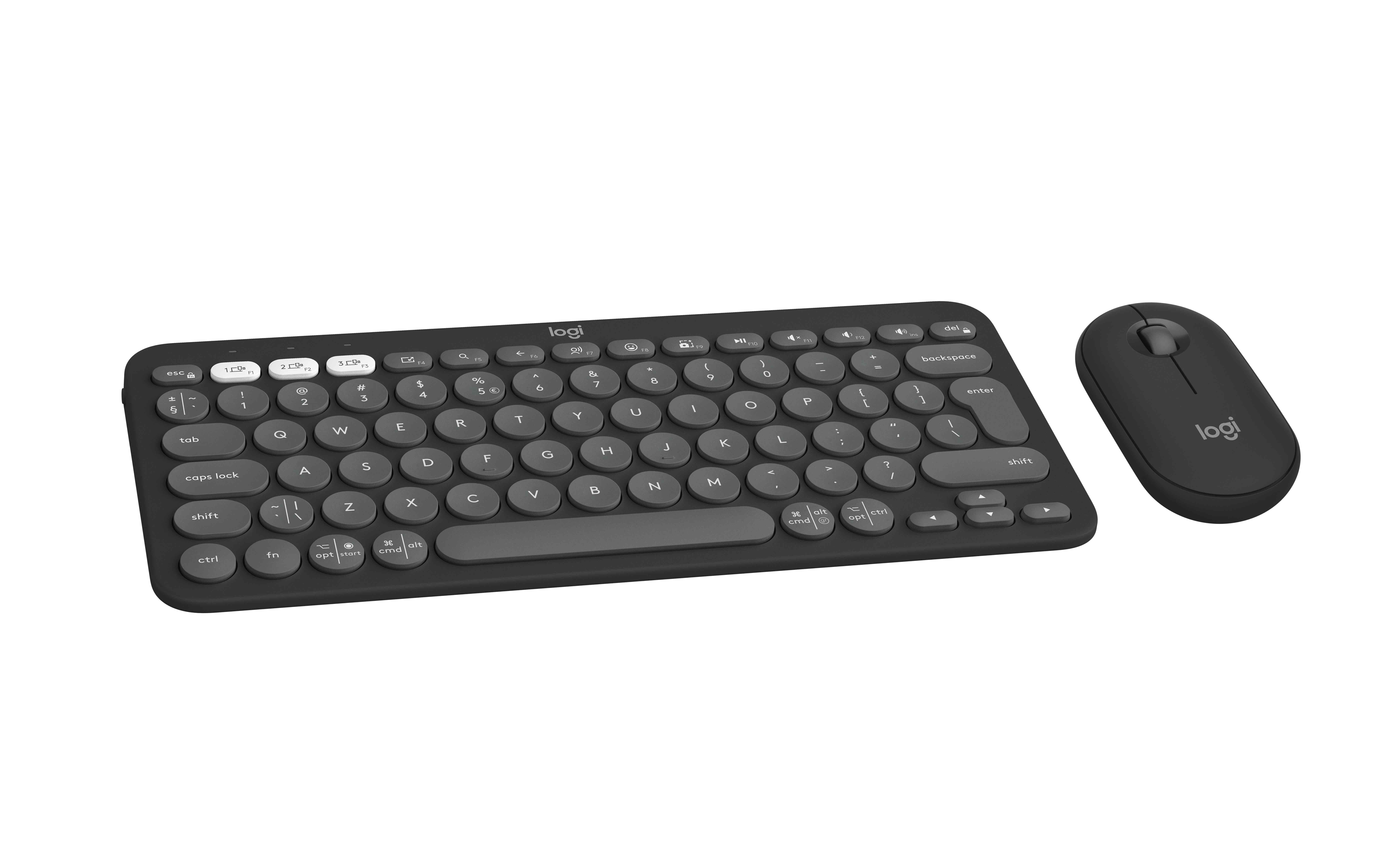 Bluetooth tipkovnica i miš LOGITECH Pebble 2 za MAC - TONAL GRAPHITE - US INTL-2